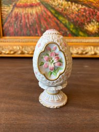 Lenox The Lily Blossom Egg With Stand 1990 Floral Collector Eggs