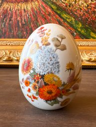 Avon Autumn's Color Egg Source Of Fine 1987 Floral Collector Eggs