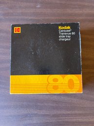 Vintage Kodak Projector Carousel Transvue 80 Universal Slide Tray With Used Slides Original Box