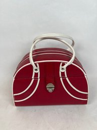 Red And White Jewelry Box Travel Case