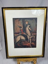 Georges Rouault Vintage Print Art Equestrian The Circus 1960's 15'x19' Lithograph Framed