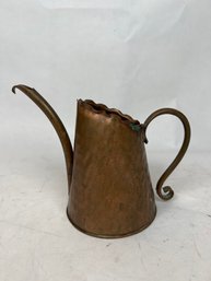 Vintage Gregorian Solid Copper Hammered Small Watering Can Jug