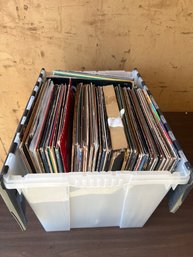 Box With 85 Records Various Styles, Genres Of Music As Is