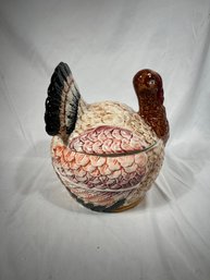 Vintage Ceramic Turkey Covered Dish Soup Tureen Made In Japan