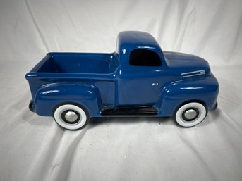 Vintage Ford F-1 Blue Pick Up Truck Teleflora Planter Nut Candy Dish