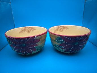 Two Bowls Honey Poinsettia By Maxcera