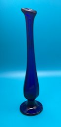 Vintage MCM Cobalt Blue Vase 8.25'