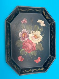 Vintage Small MCM Hand Painted Tray 8.5'x6.5'