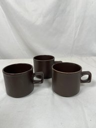 Doverstone England Brown Coffee Mugs Set Of 3