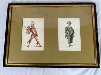 Framed Il Capitan Spavento Lithographs Or Prints By M. Sand Italian Theater Costume