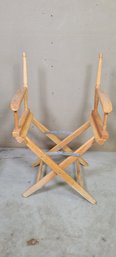 18 In. Director's Chair Natural Solid Wood Frame
