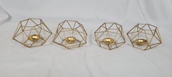 Small Geometric Hexagon Candle Holder Terrarium  - Set Of 4