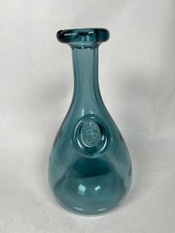 Vintage 60s Cherry Elsinore Holmegaard Danish Glass Smokey Blue Carafe Bottle