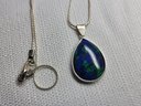 Long Sterling And Lapis Necklace