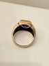 10k Gold Men's Ring With Purple Sapphire