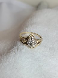 10k Gold Ring With Diamonds