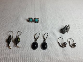 Sterling Earrings Lot 25