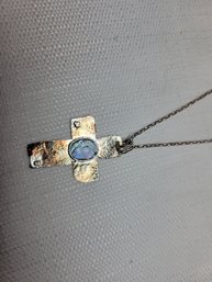 Israeli Sterling Cross Necklace