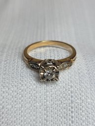 14k Gold Ring With Diamond No 131