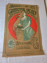 Grateful Dead Jan 27-28 1967 At Avalon Original Concert Poster 1st Printing
