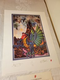 Rolling Stones At Cardiff And Pembroke Castles Signed Numbered Lts Ed Print