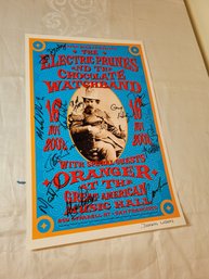 Electric Prunes And The Chocolate Watch Band 2002 Original Concert Poster Singed By Band And Artist