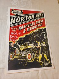 The Reverend Horton Heat Original Concert Poster Signed By Band Members
