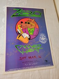 Zero Canned Heat Original Concert Poster Signed By Band Members