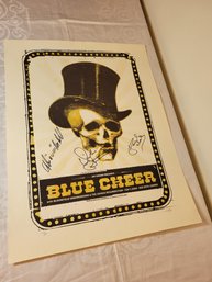 Blue Cheer 2008 Original Concert Poster Signed By Band