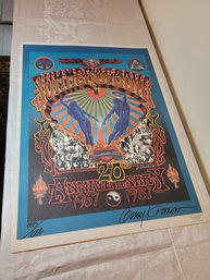 Summer Of Love 20th Anniversary Original Concert Poster Signed And Numbered By Artist