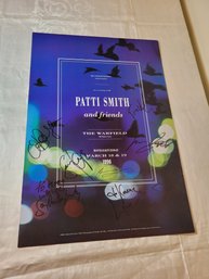 Patti Smith And Friends Original Concert Poster March 1996 Signed By Everyone But Patti