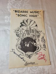 Big Brother And The Holding Company Music Store Ad Poster Signed By Band Members