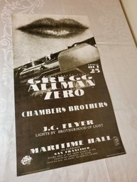 Gregg Allman Zero Chambers Brothers Oct 25 1997 At Maritime Hall Original Concert Poster