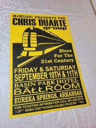 Chris Duarte Group At Basin Park Hotel Original Concert Poster