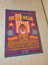 Free John Sinclair At Grande Ballroom Original Concert Poster Signed By Gary Grimshaw