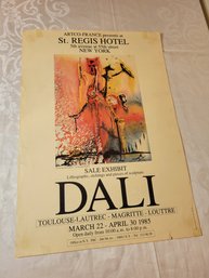 Salvador Dali Exhibit Show Original Poster St Regis Hotel NYC