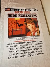 Jason Ringenberg Australia Tour Original Poster Signed By Jason Ringenberg