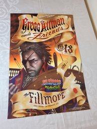 Gregg Allman And Friends Feb 18 1998 At The Fillmore Original Concert Posters