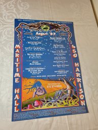Maritime Hall August 1997 Concert Lineup Original Poster