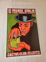 Orange Goblin Alabama Thunderous And Blackwater At Cactus Club Milwaukee Original Concert Poster