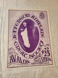 Jefferson Airplane And Great Society At Avalon July 1966 Original Concert Handbill