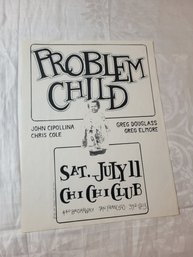 Problem Child July 11, 1987 Original Concert Handbill