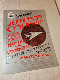 Jefferson Cyberspace At Maritime Hall 1995 Original Concert Poster