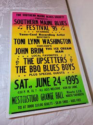 Southern Maine Blues Festival 1995 Original Concert Poster