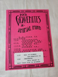 Nick Graveside And Animal Mind Nw Tour 1994 Original Handbill