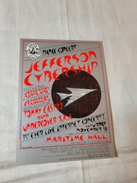 Jefferson Starship Nov 1995 At Maritime Hall Original Concert Handbill