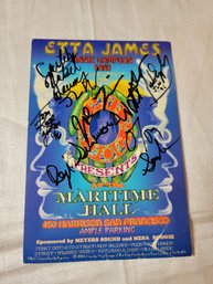 Etta James Annie Simpson Band Jan 1996 Original Concert Handbill Signed By Band