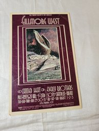 Canned Heat Everly Bros The Doors At Fillmore West 1969 Original Handbill