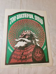 The Grateful Dead Dec 23 And 24 1966 At Avalon Original Concert Handbill