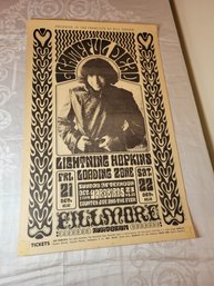 Grateful Dead Oct 21,22 1966 At The Fillmore Original Concert Poster